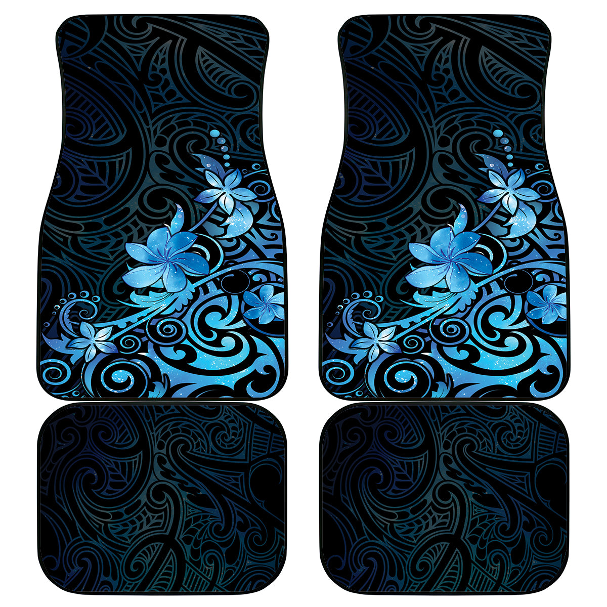Matariki New Zealand Car Mats Maori Pattern Blue Galaxy LT05 - Polynesian Pride