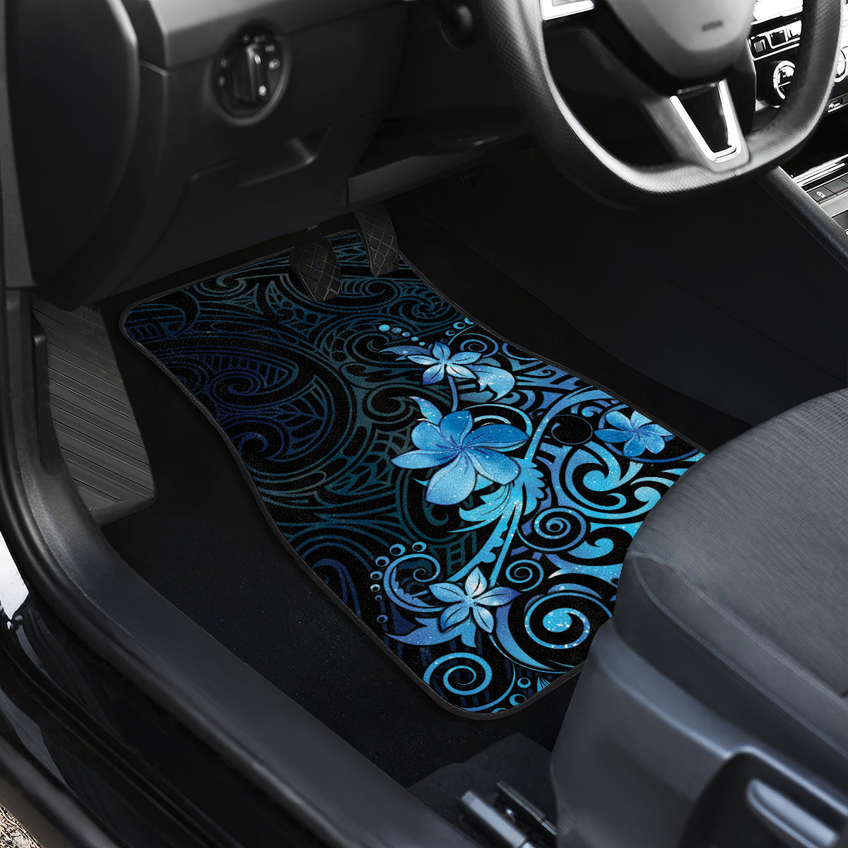 Matariki New Zealand Car Mats Maori Pattern Blue Galaxy LT05 - Polynesian Pride