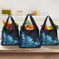 Matariki New Zealand Grocery Bag Maori Pattern Blue Galaxy LT05 3-pack One Size Blue - Polynesian Pride