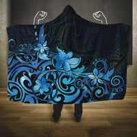 Matariki New Zealand Hooded Blanket Maori Pattern Blue Galaxy LT05 One Size Blue - Polynesian Pride