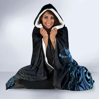 Matariki New Zealand Hooded Blanket Maori Pattern Blue Galaxy LT05 - Polynesian Pride