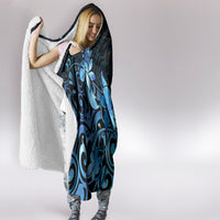 Matariki New Zealand Hooded Blanket Maori Pattern Blue Galaxy LT05 - Polynesian Pride