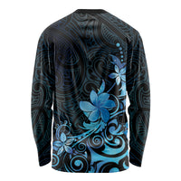 Matariki New Zealand Long Sleeve Shirt Maori Pattern Blue Galaxy