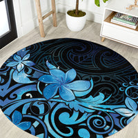Matariki New Zealand Round Carpet Maori Pattern Blue Galaxy LT05 Blue - Polynesian Pride