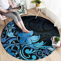 Matariki New Zealand Round Carpet Maori Pattern Blue Galaxy LT05 - Polynesian Pride
