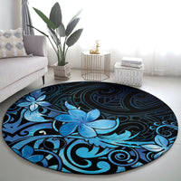 Matariki New Zealand Round Carpet Maori Pattern Blue Galaxy LT05 - Polynesian Pride