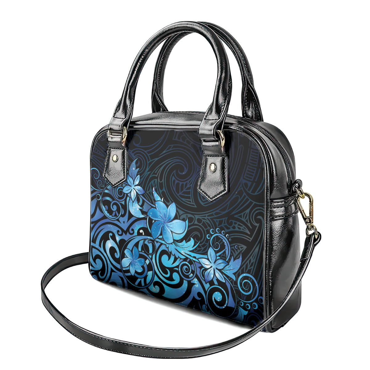 Matariki New Zealand Shoulder Handbag Maori Pattern Blue Galaxy LT05 - Polynesian Pride
