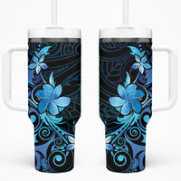 Matariki New Zealand Tumbler With Handle Maori Pattern Blue Galaxy
