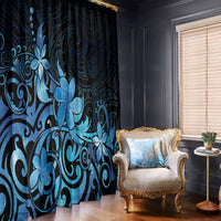 Matariki New Zealand Window Curtain Maori Pattern Blue Galaxy LT05 - Polynesian Pride