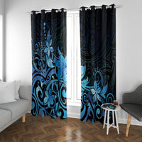 Matariki New Zealand Window Curtain Maori Pattern Blue Galaxy LT05 With Grommets Blue - Polynesian Pride