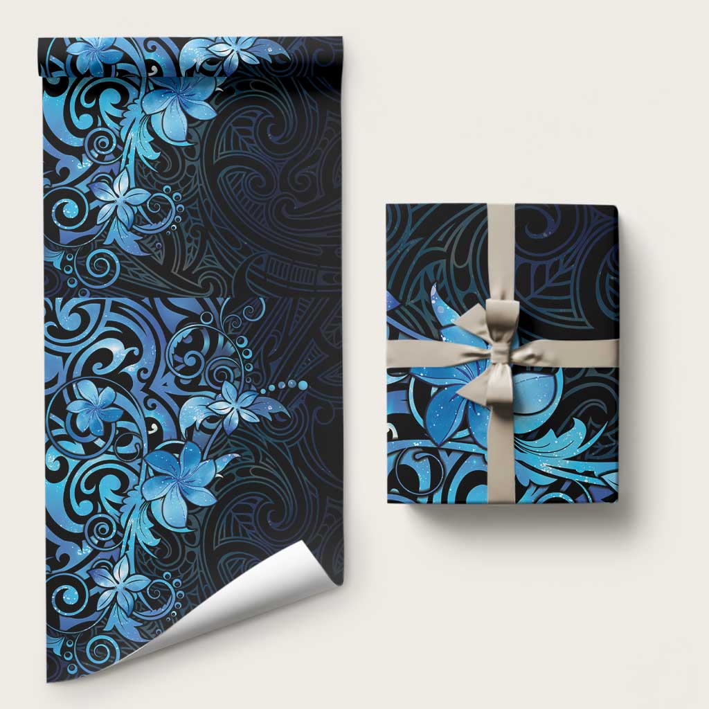 Matariki New Zealand Wrapping Paper Maori Pattern Blue Galaxy - Polynesian Pride