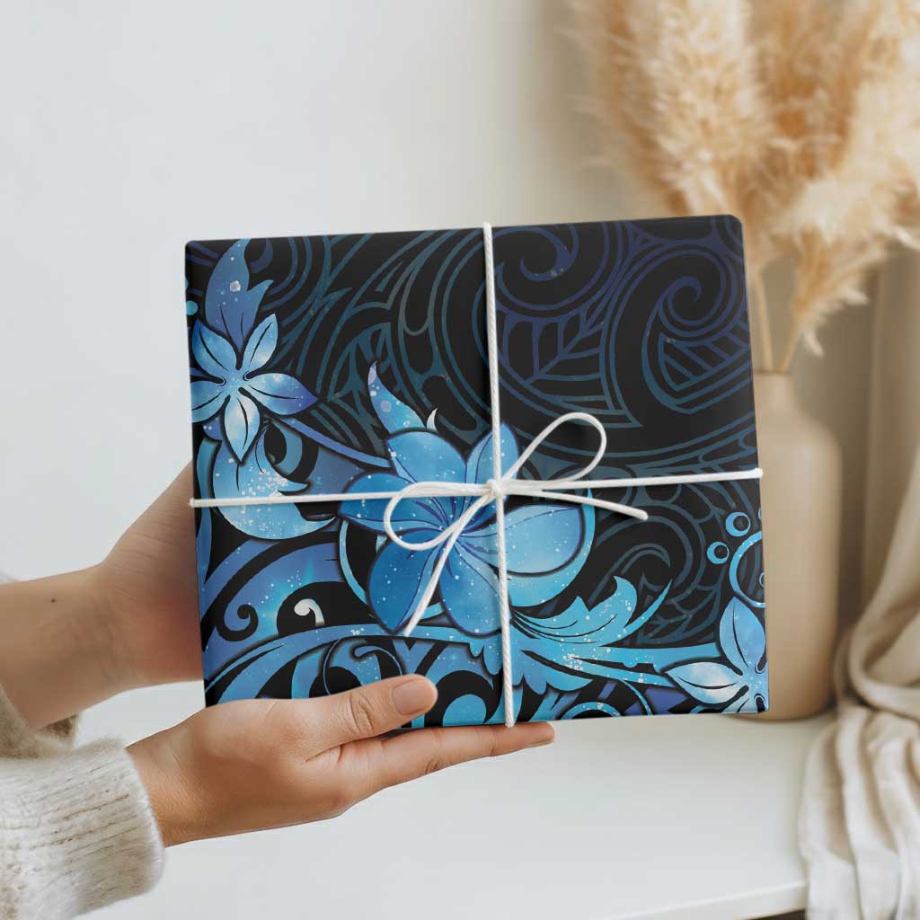 Matariki New Zealand Wrapping Paper Maori Pattern Blue Galaxy - Polynesian Pride