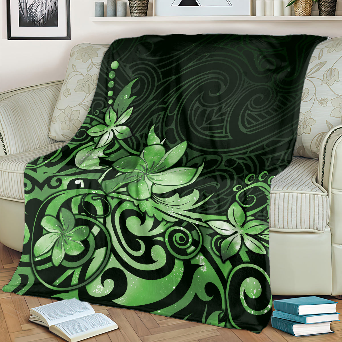 Matariki New Zealand Blanket Maori Pattern Green Galaxy LT05 - Polynesian Pride