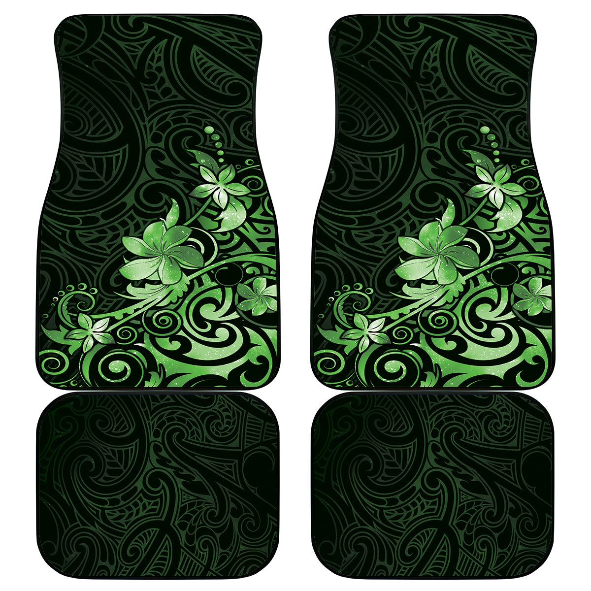 Matariki New Zealand Car Mats Maori Pattern Green Galaxy LT05 - Polynesian Pride