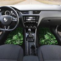 Matariki New Zealand Car Mats Maori Pattern Green Galaxy LT05 Set 2pcs - Front Green - Polynesian Pride