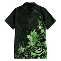 Matariki New Zealand Family Matching Puletasi and Hawaiian Shirt Maori Pattern Green Galaxy