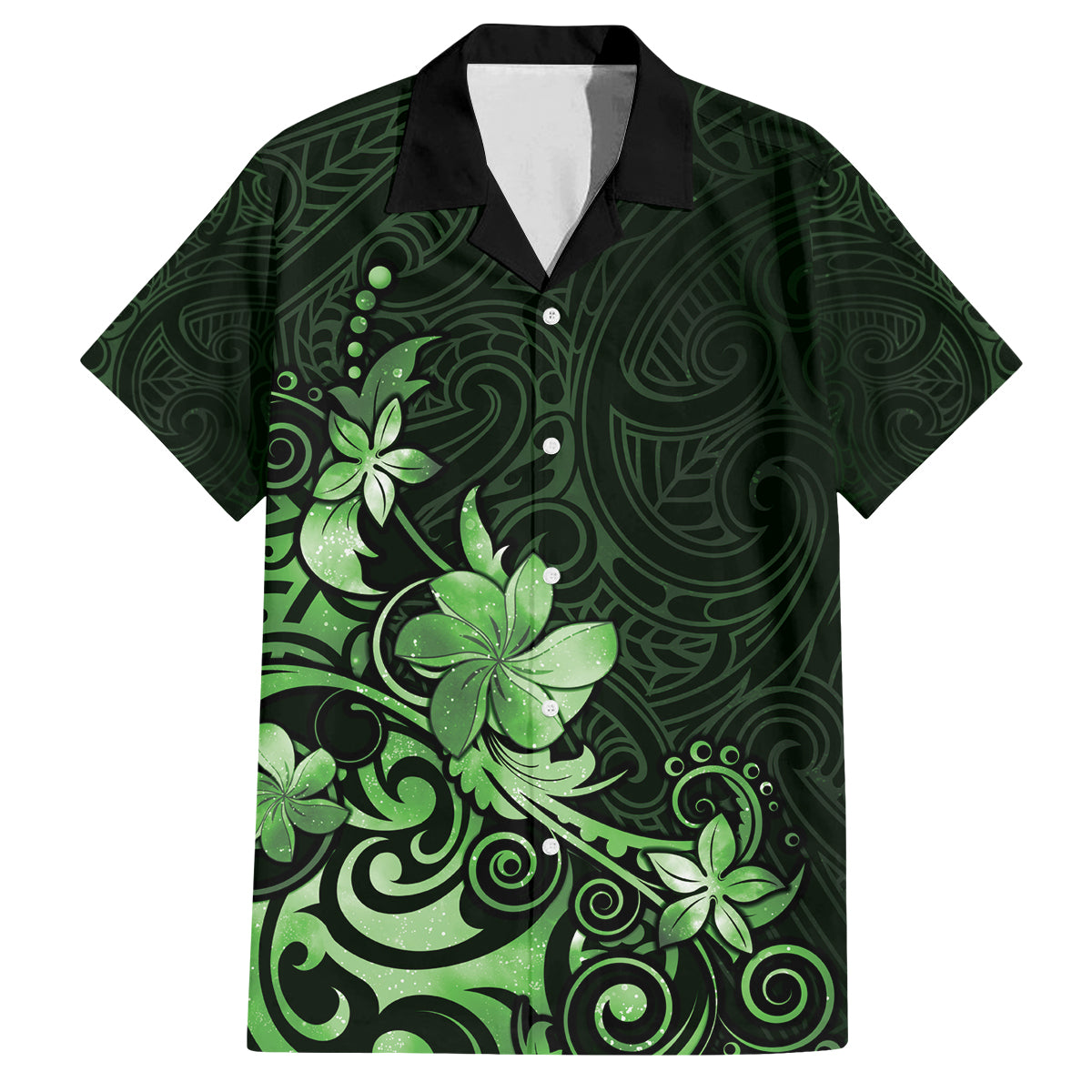 Matariki New Zealand Family Matching Tank Maxi Dress and Hawaiian Shirt Maori Pattern Green Galaxy