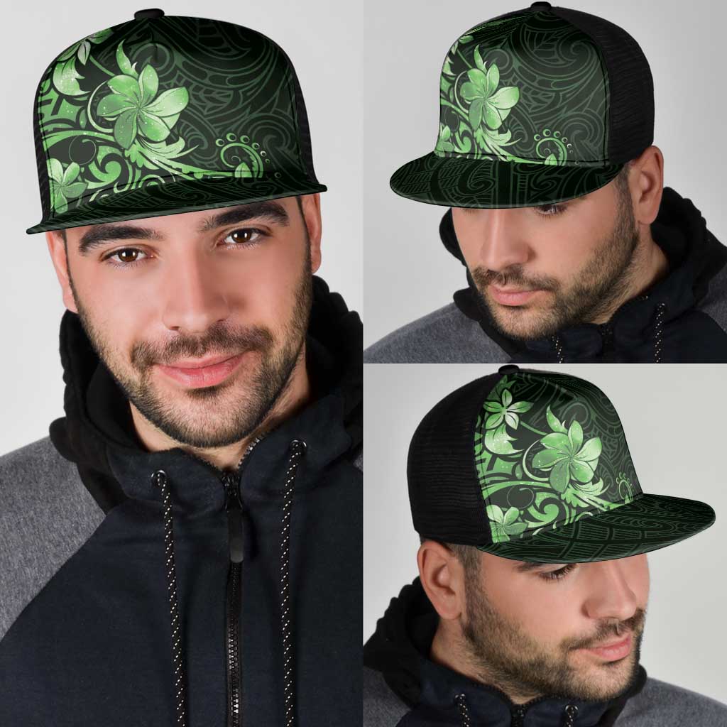 Matariki New Zealand Mesh Trucker Cap Maori Pattern Green Galaxy