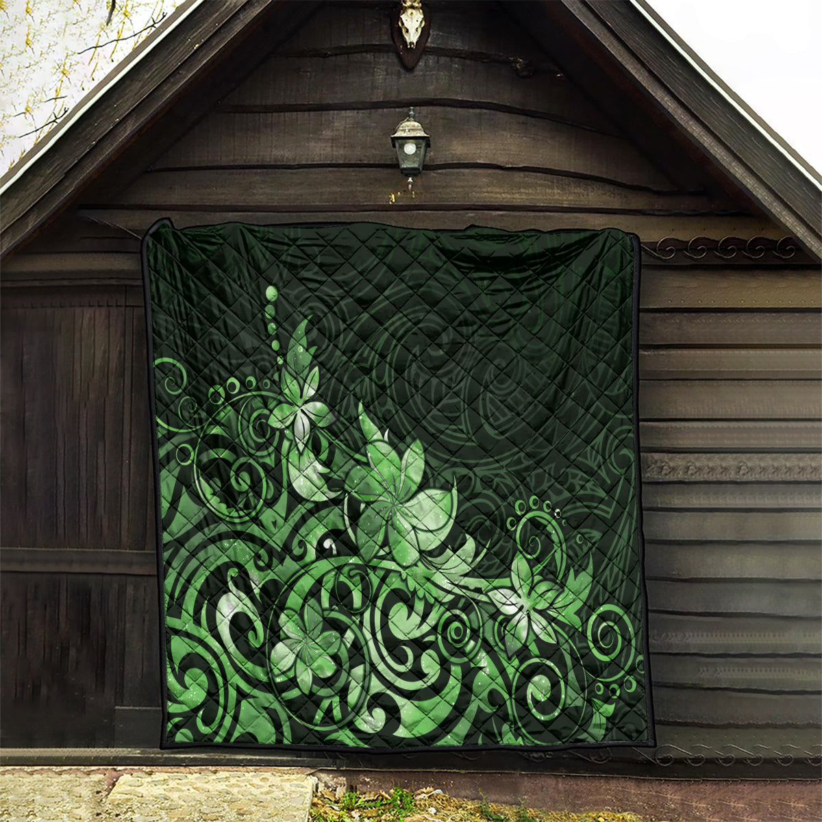 Matariki New Zealand Quilt Maori Pattern Green Galaxy LT05 - Polynesian Pride