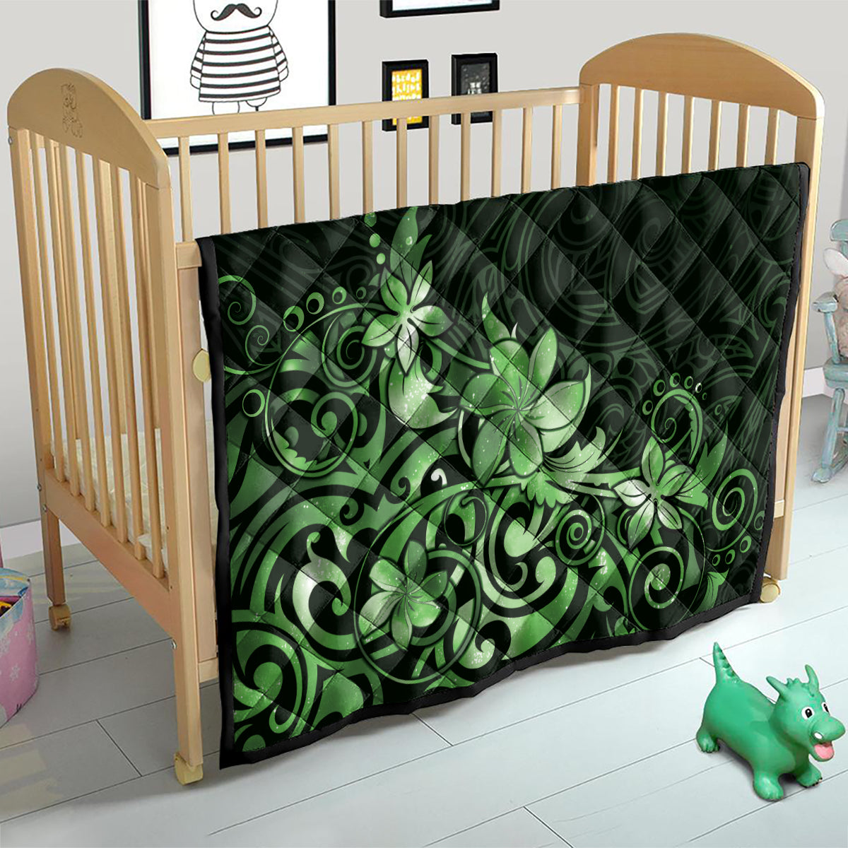 Matariki New Zealand Quilt Maori Pattern Green Galaxy LT05 - Polynesian Pride