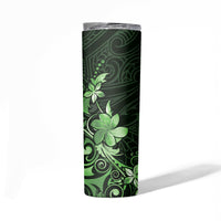 Matariki New Zealand Skinny Tumbler Maori Pattern Green Galaxy
