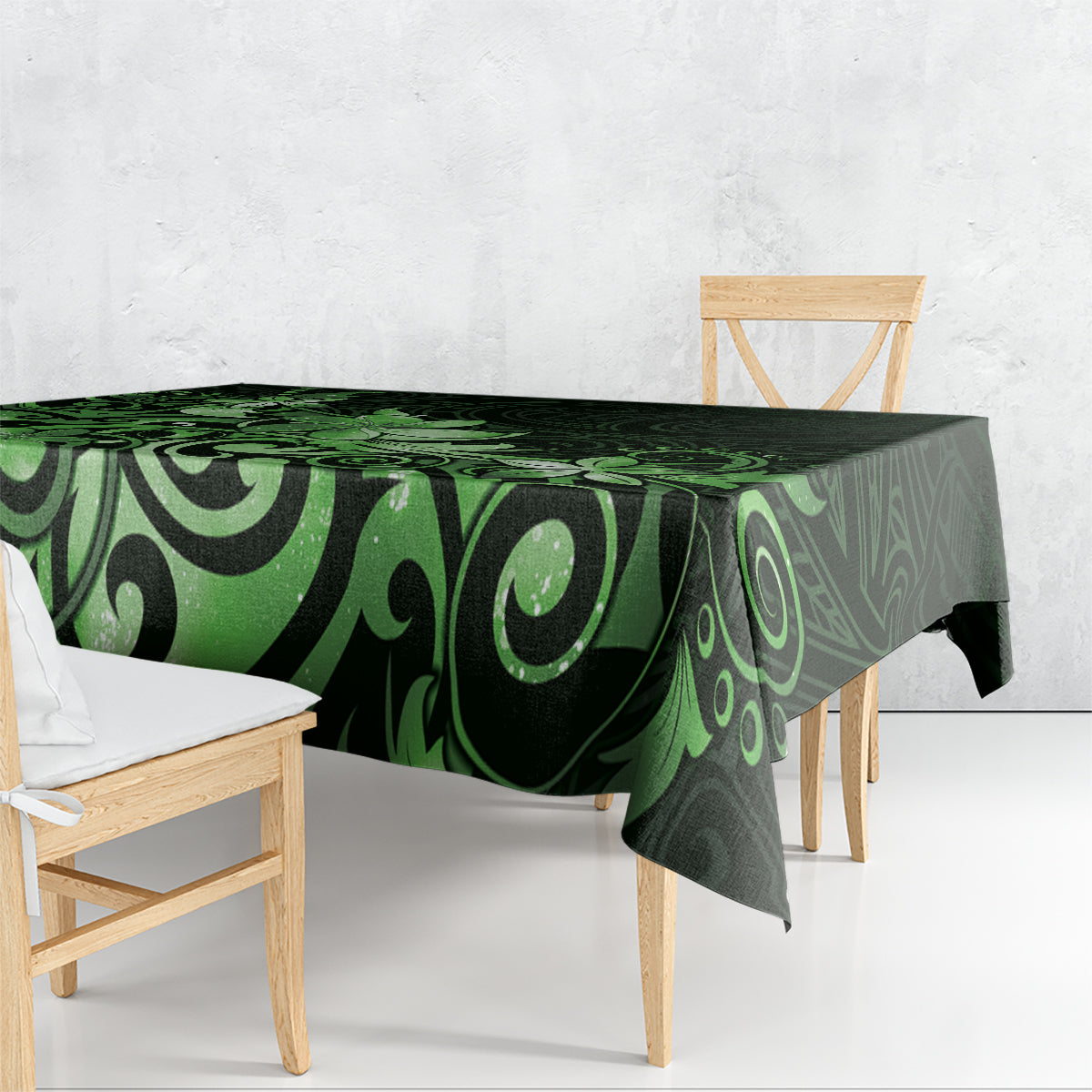 Matariki New Zealand Tablecloth Maori Pattern Green Galaxy LT05 - Polynesian Pride