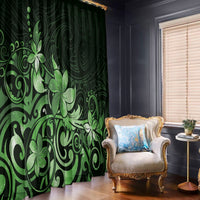 Matariki New Zealand Window Curtain Maori Pattern Green Galaxy LT05 - Polynesian Pride