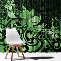 Matariki New Zealand Window Curtain Maori Pattern Green Galaxy LT05 - Polynesian Pride