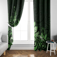 Matariki New Zealand Window Curtain Maori Pattern Green Galaxy LT05 - Polynesian Pride