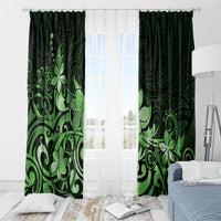 Matariki New Zealand Window Curtain Maori Pattern Green Galaxy LT05 - Polynesian Pride