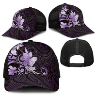 Matariki New Zealand Baseball Net Cap Maori Pattern Purple Galaxy