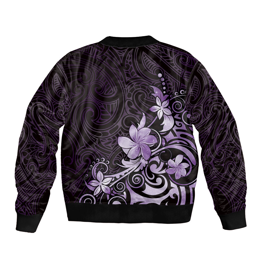 Matariki New Zealand Bomber Jacket Maori Pattern Purple Galaxy LT05 - Polynesian Pride