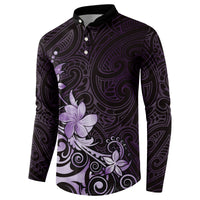 Matariki New Zealand Button Sweatshirt Maori Pattern Purple Galaxy LT05 - Polynesian Pride