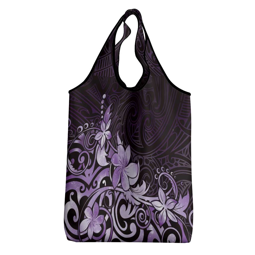 Matariki New Zealand Grocery Bag Maori Pattern Purple Galaxy