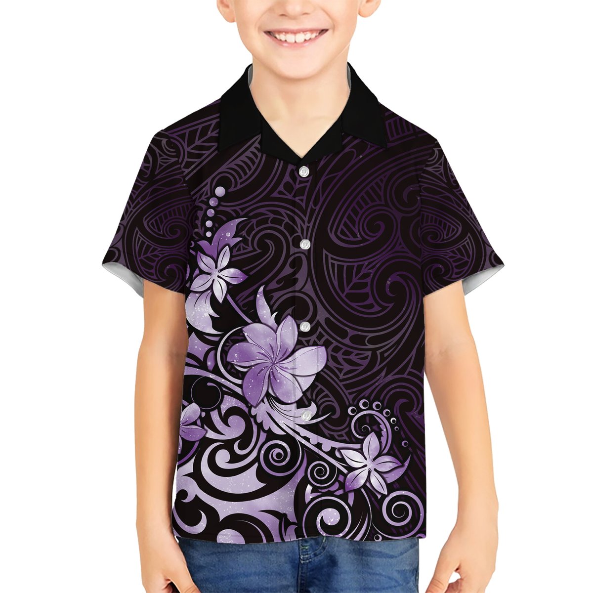 Matariki New Zealand Hawaiian Shirt Maori Pattern Purple Galaxy LT05 - Polynesian Pride
