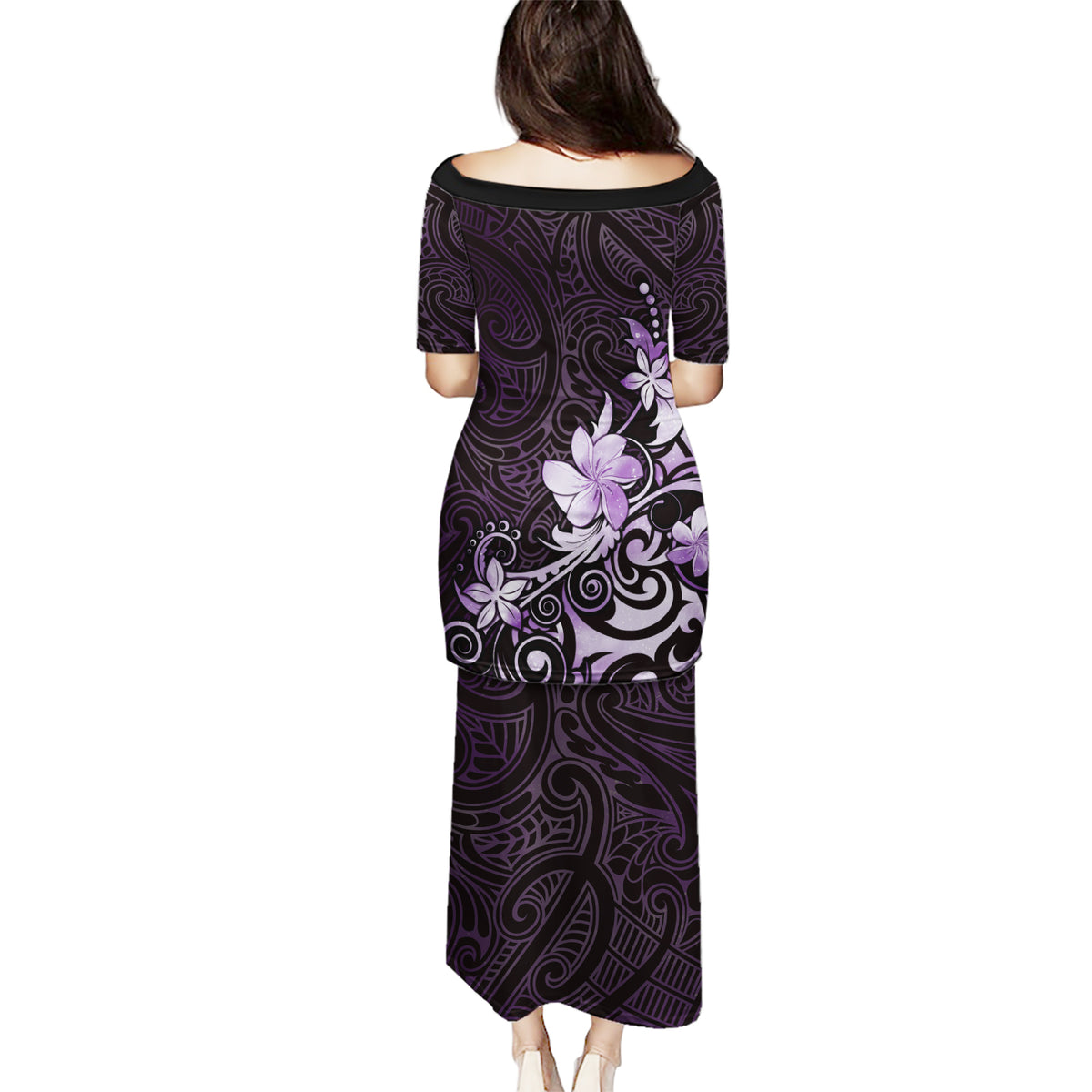 Matariki New Zealand Puletasi Maori Pattern Purple Galaxy