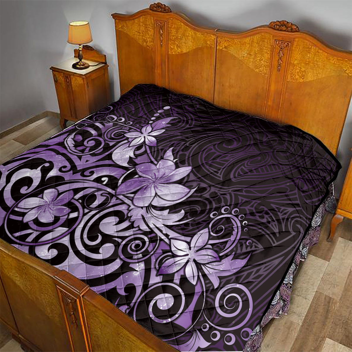 Matariki New Zealand Quilt Maori Pattern Purple Galaxy
