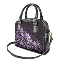 Matariki New Zealand Shoulder Handbag Maori Pattern Purple Galaxy LT05 - Polynesian Pride