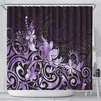 Matariki New Zealand Shower Curtain Maori Pattern Purple Galaxy LT05 - Polynesian Pride