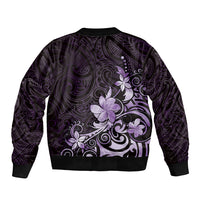 Matariki New Zealand Sleeve Zip Bomber Jacket Maori Pattern Purple Galaxy LT05 - Polynesian Pride