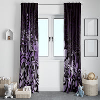 Matariki New Zealand Window Curtain Maori Pattern Purple Galaxy LT05 - Polynesian Pride