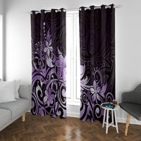 Matariki New Zealand Window Curtain Maori Pattern Purple Galaxy LT05 With Grommets Purple - Polynesian Pride