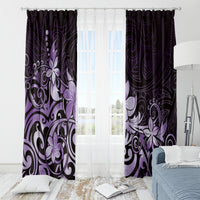 Matariki New Zealand Window Curtain Maori Pattern Purple Galaxy LT05 - Polynesian Pride