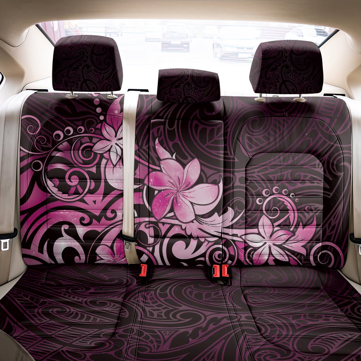 Matariki New Zealand Back Car Seat Cover Maori Pattern Pink Galaxy LT05 - Polynesian Pride