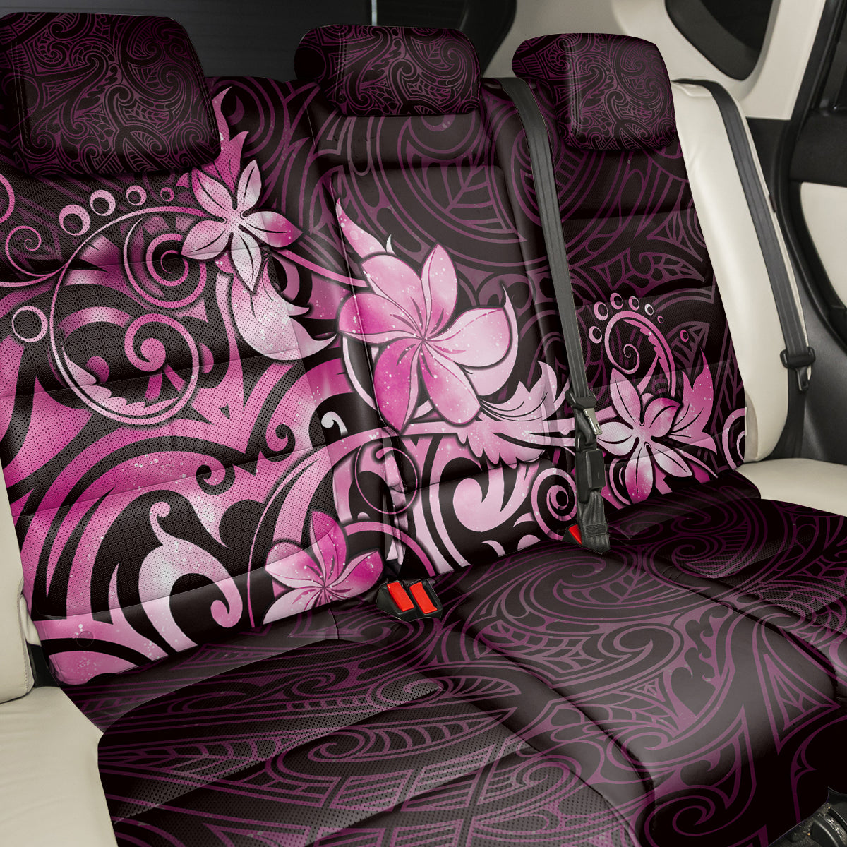 Matariki New Zealand Back Car Seat Cover Maori Pattern Pink Galaxy LT05 - Polynesian Pride