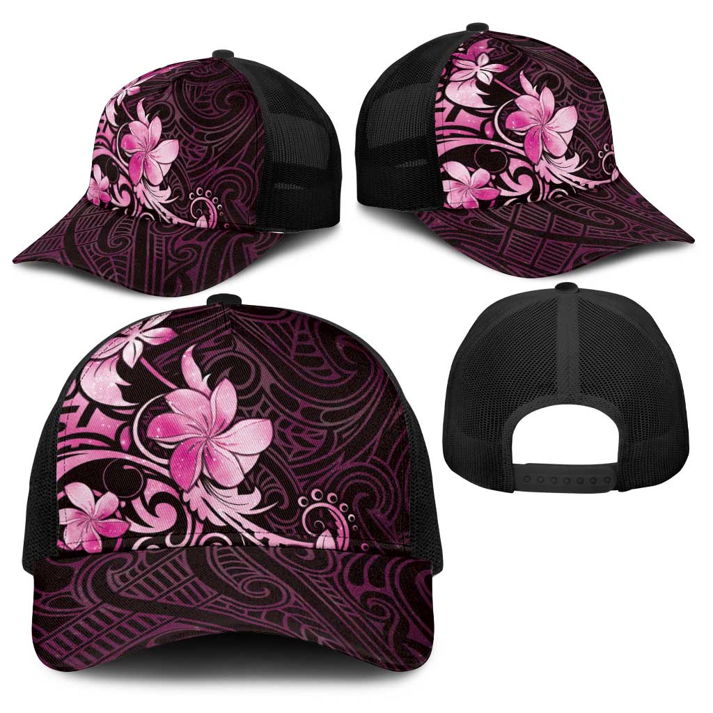 Matariki New Zealand Baseball Net Cap Maori Pattern Pink Galaxy
