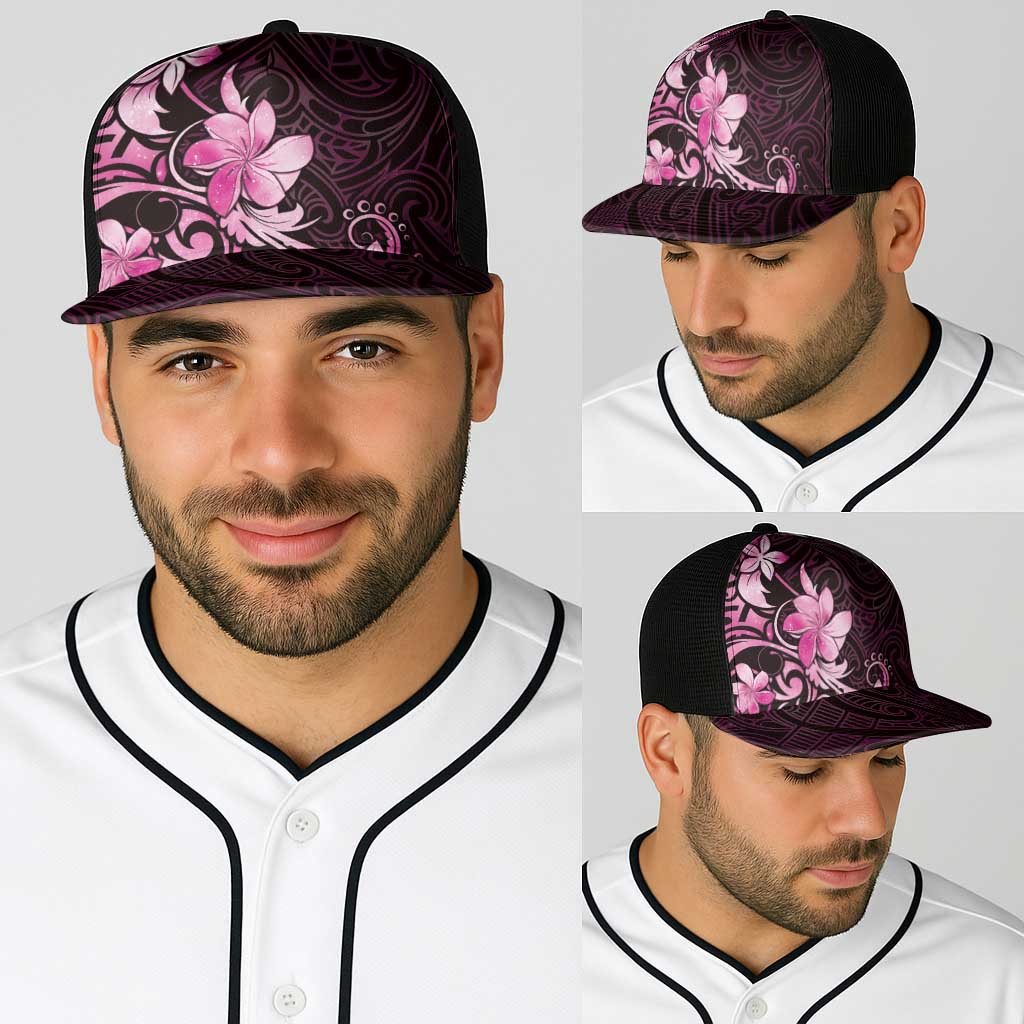 Matariki New Zealand Baseball Net Cap Maori Pattern Pink Galaxy