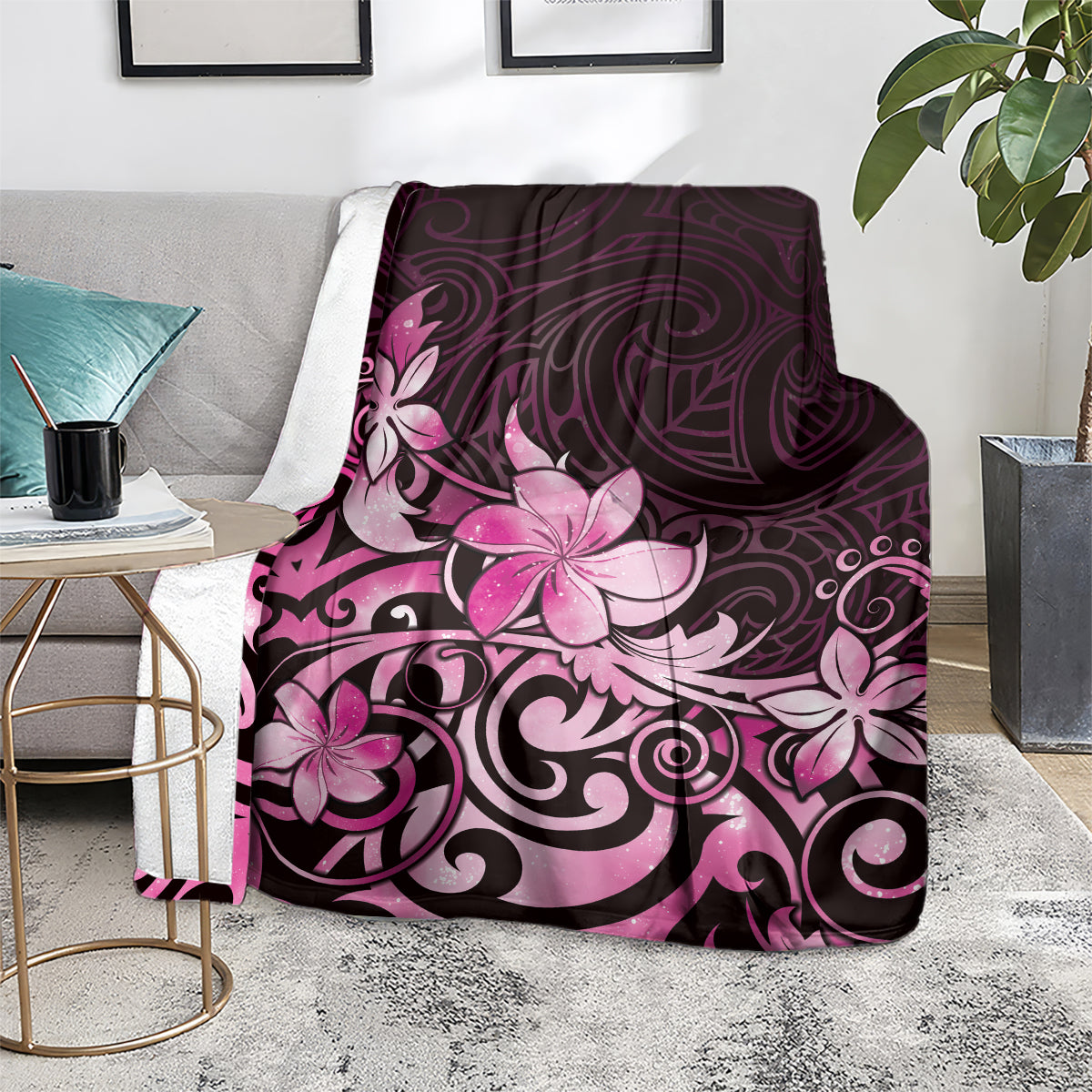 Matariki New Zealand Blanket Maori Pattern Pink Galaxy LT05 - Polynesian Pride