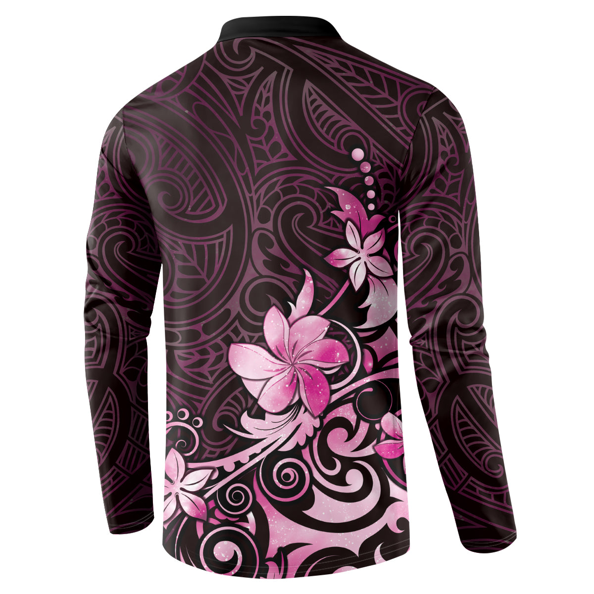 Matariki New Zealand Button Sweatshirt Maori Pattern Pink Galaxy LT05 - Polynesian Pride