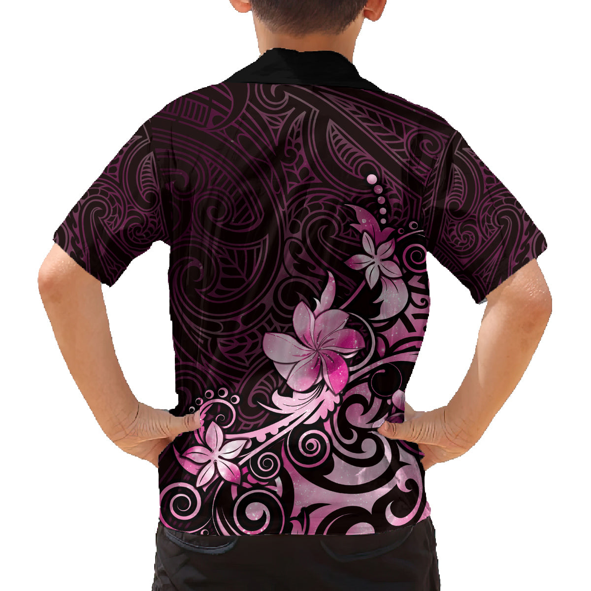 Matariki New Zealand Family Matching Puletasi and Hawaiian Shirt Maori Pattern Pink Galaxy LT05 - Polynesian Pride